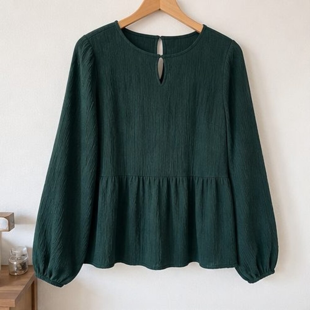 Gray Pleated Blouse